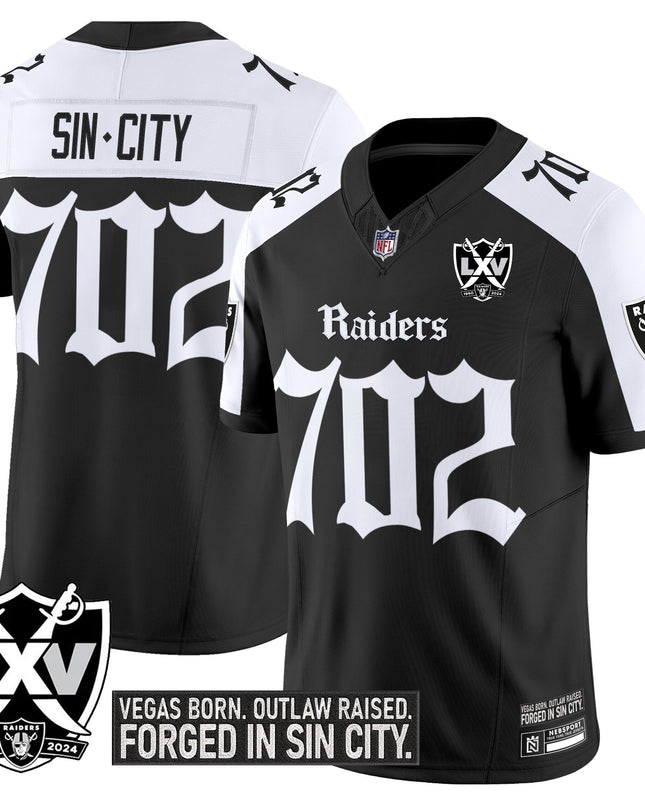 Men's Las Vegas Raiders 'Gothic Sin City Shadows Edition' Vapor Limited Jersey - All Stitched