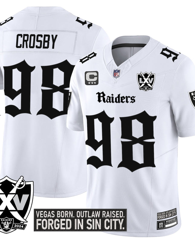 Men's Las Vegas Raiders 'Gothic Sin City Shadows Edition' Vapor Limited Jersey - All Stitched