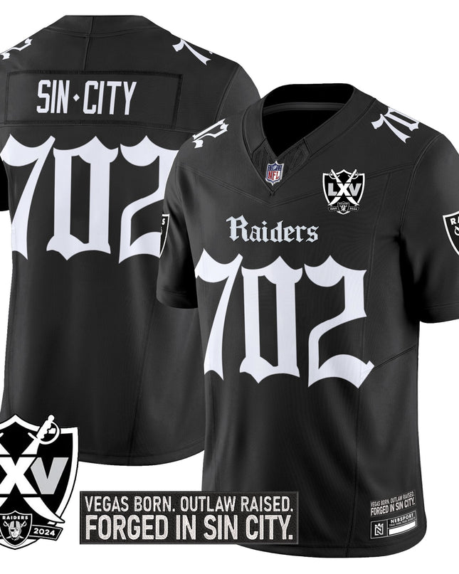 Men's Las Vegas Raiders 'Gothic Sin City Shadows Edition' Vapor Limited Jersey - All Stitched