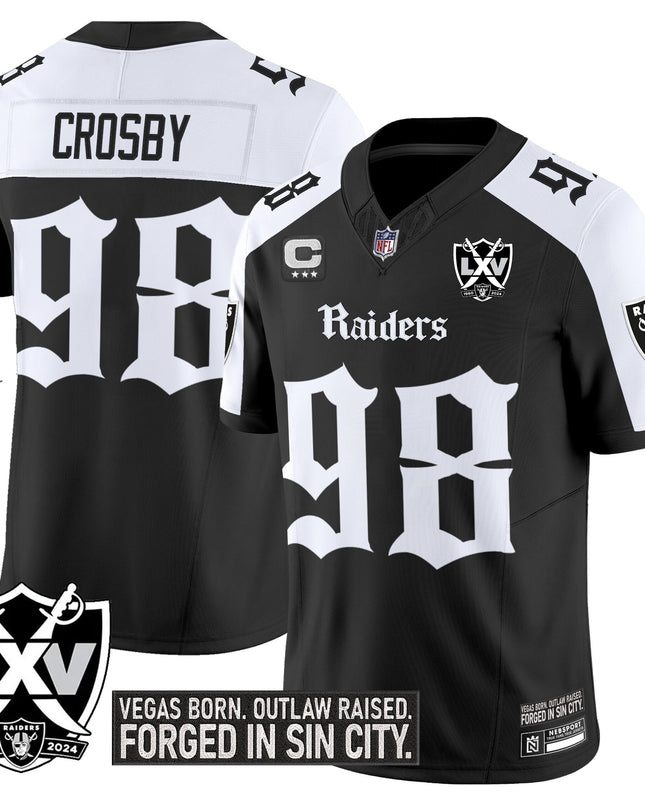 Men's Las Vegas Raiders 'Gothic Sin City Shadows Edition' Vapor Limited Jersey - All Stitched