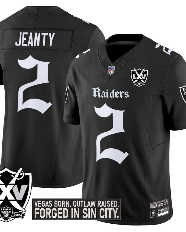 Men's Las Vegas Raiders 'Gothic Sin City Shadows Edition' Vapor Limited Jersey - All Stitched