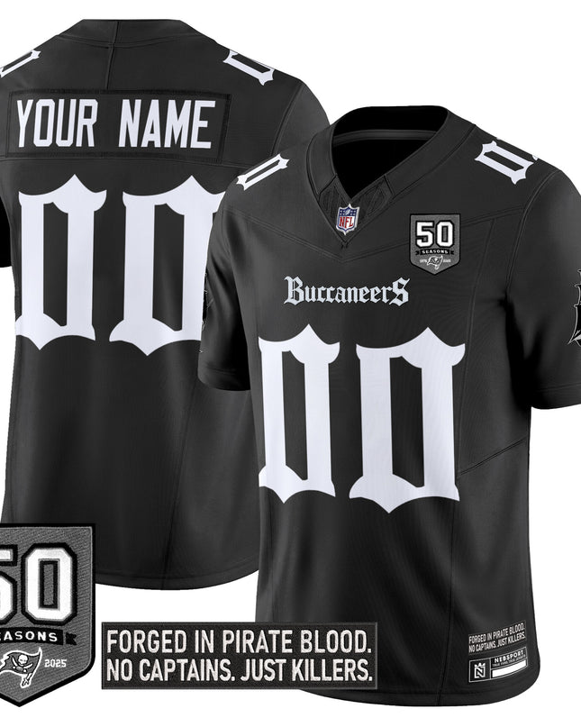 Tampa Bay Buccaneers 'Gothic Pirate Shadows Edition' Vapor Limited Custom Jersey - All Stitched