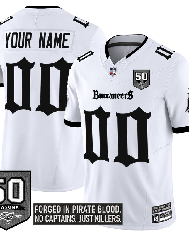 Tampa Bay Buccaneers 'Gothic Pirate Shadows Edition' Vapor Limited Custom Jersey - All Stitched