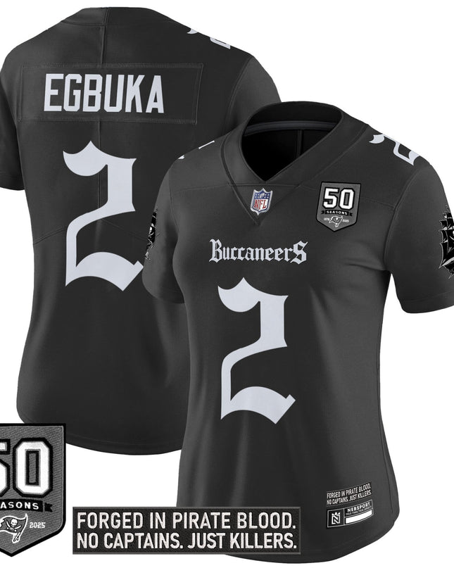 Women's Tampa Bay Buccaneers 'Gothic Pirate Shadows Edition' Vapor Limited Jersey - All Stitched