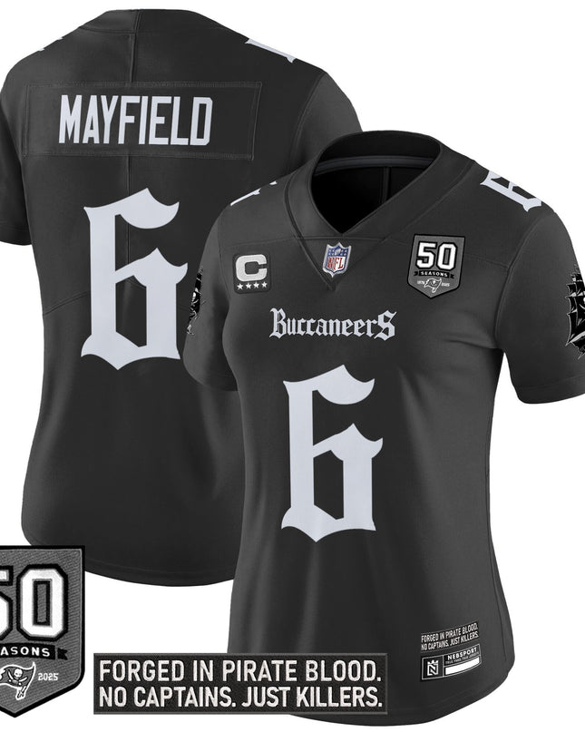 Women's Tampa Bay Buccaneers 'Gothic Pirate Shadows Edition' Vapor Limited Jersey - All Stitched