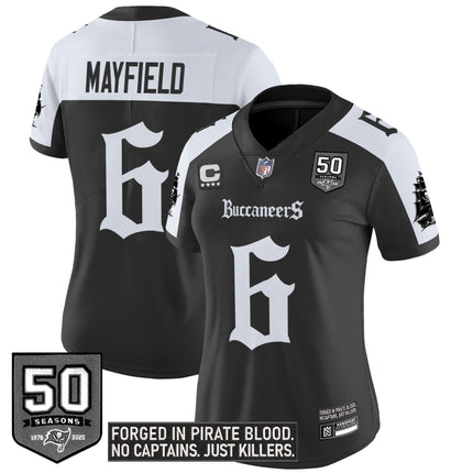 Women's Tampa Bay Buccaneers 'Gothic Pirate Shadows Edition' Vapor Limited Jersey - All Stitched
