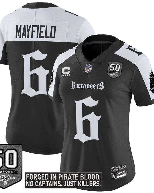 Women's Tampa Bay Buccaneers 'Gothic Pirate Shadows Edition' Vapor Limited Jersey - All Stitched
