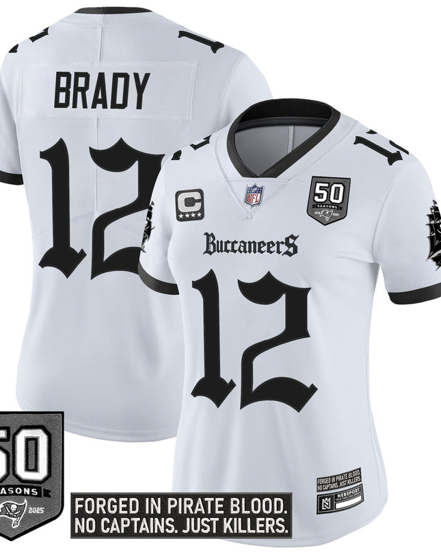 Women's Tampa Bay Buccaneers 'Gothic Pirate Shadows Edition' Vapor Limited Jersey - All Stitched