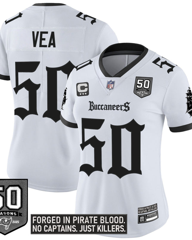 Women's Tampa Bay Buccaneers 'Gothic Pirate Shadows Edition' Vapor Limited Jersey - All Stitched