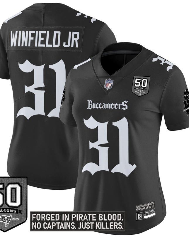 Women's Tampa Bay Buccaneers 'Gothic Pirate Shadows Edition' Vapor Limited Jersey - All Stitched