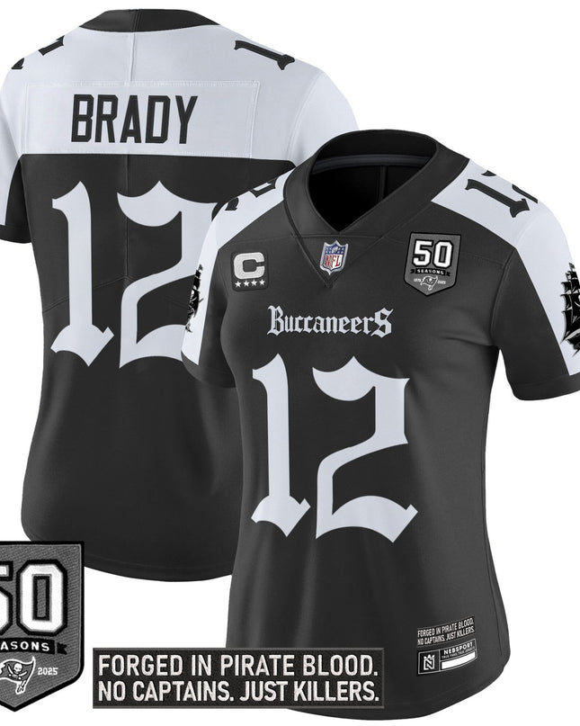Women's Tampa Bay Buccaneers 'Gothic Pirate Shadows Edition' Vapor Limited Jersey - All Stitched