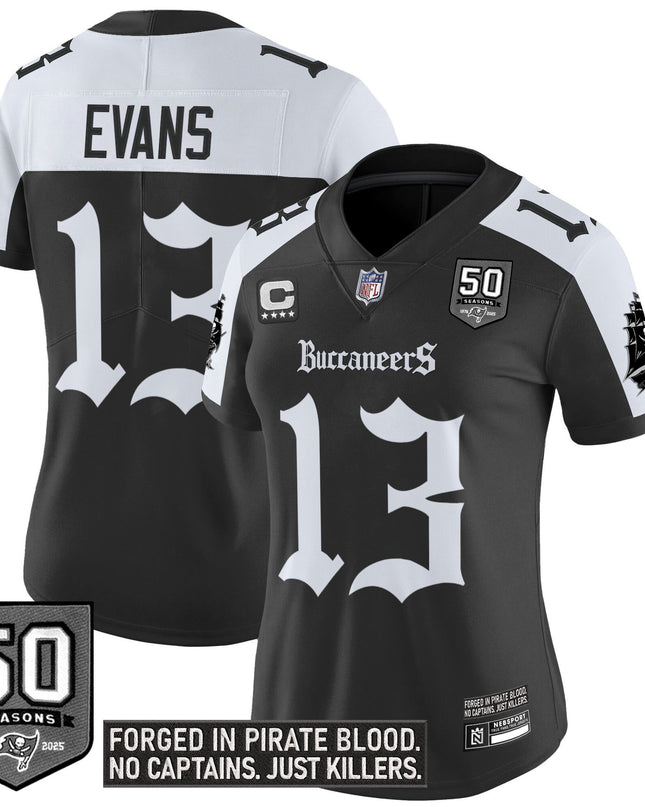 Women's Tampa Bay Buccaneers 'Gothic Pirate Shadows Edition' Vapor Limited Jersey - All Stitched