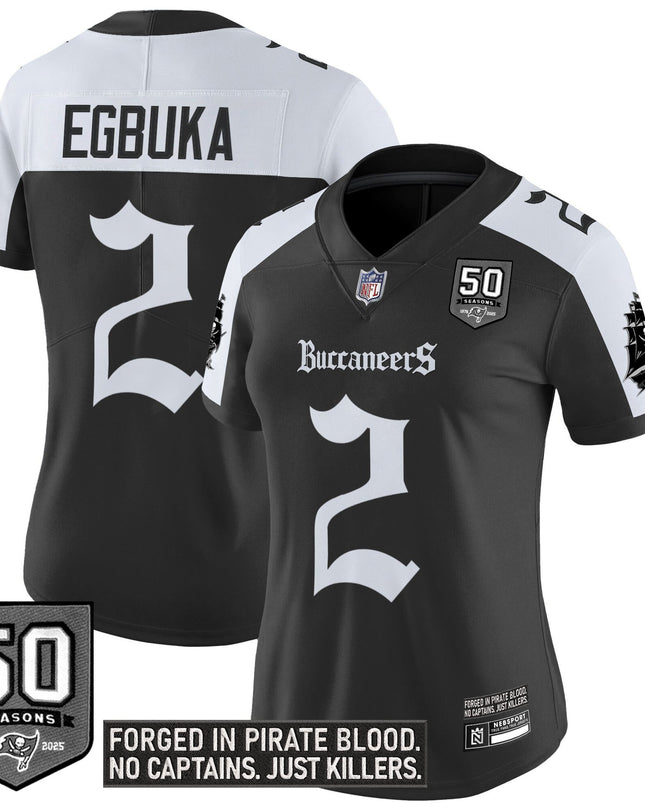 Women's Tampa Bay Buccaneers 'Gothic Pirate Shadows Edition' Vapor Limited Jersey - All Stitched