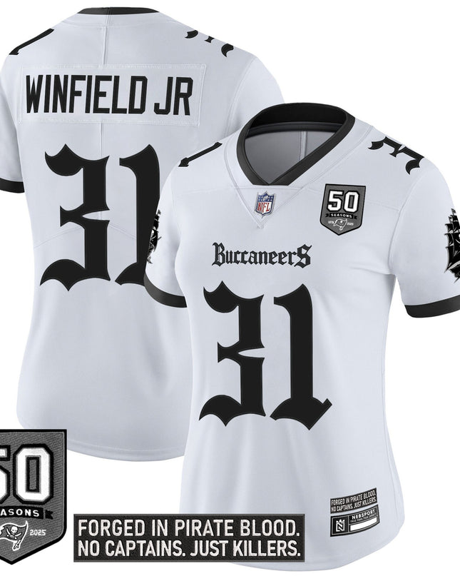 Women's Tampa Bay Buccaneers 'Gothic Pirate Shadows Edition' Vapor Limited Jersey - All Stitched
