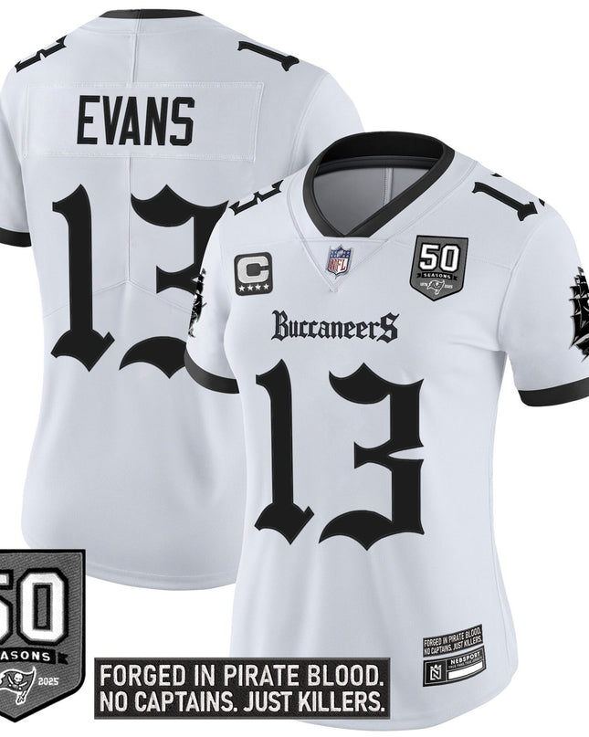 Women's Tampa Bay Buccaneers 'Gothic Pirate Shadows Edition' Vapor Limited Jersey - All Stitched