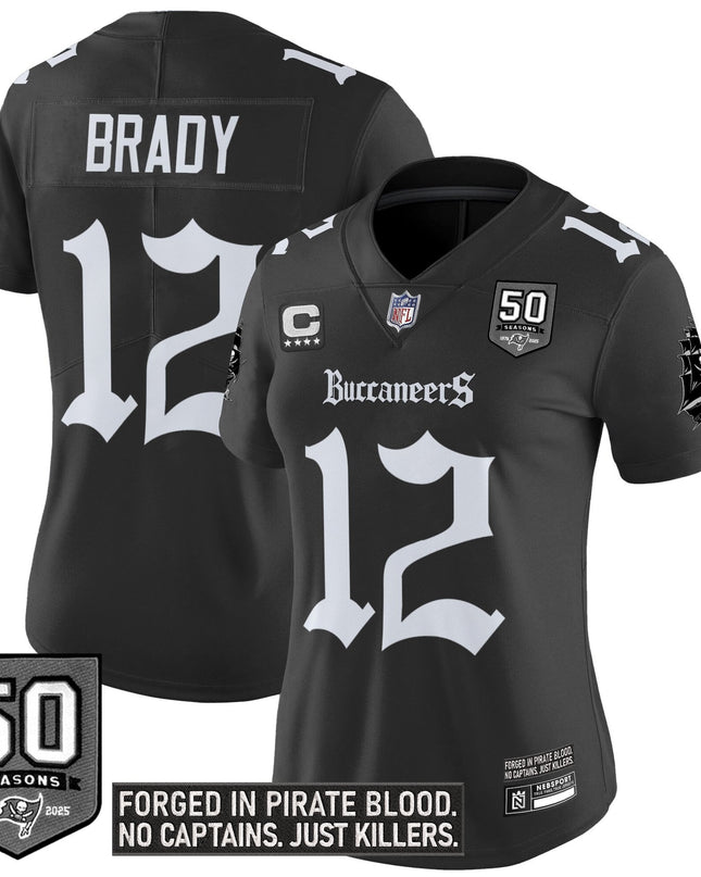 Women's Tampa Bay Buccaneers 'Gothic Pirate Shadows Edition' Vapor Limited Jersey - All Stitched