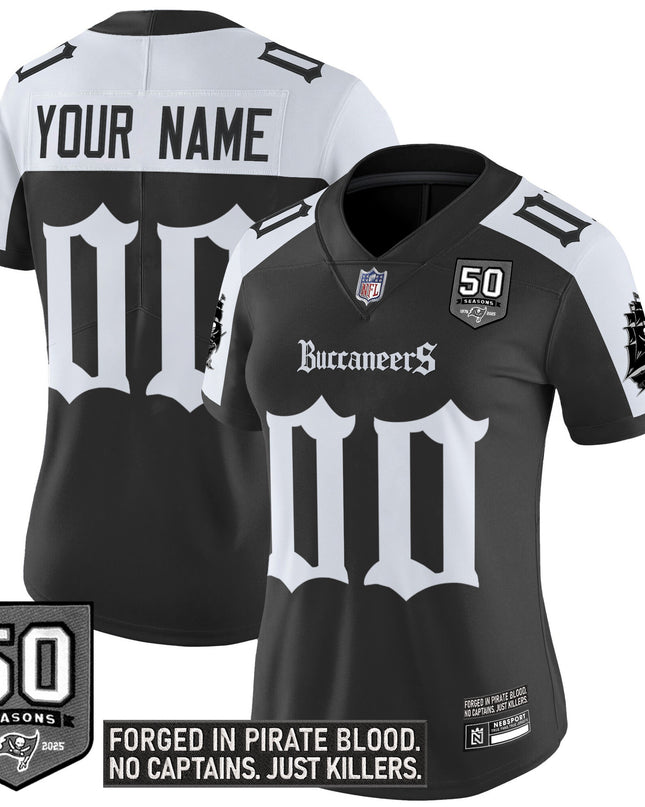 Tampa Bay Buccaneers 'Gothic Pirate Shadows Edition' Vapor Limited Custom Jersey - All Stitched