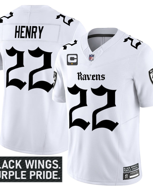 Men's Baltimore Ravens 'Gothic Nevermore Edition' Vapor Limited Jersey - All Stitched