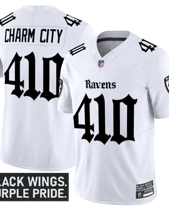 Men's Baltimore Ravens 'Gothic Nevermore Edition' Vapor Limited Jersey - All Stitched