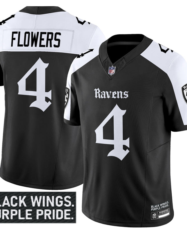 Men's Baltimore Ravens 'Gothic Nevermore Edition' Vapor Limited Jersey - All Stitched