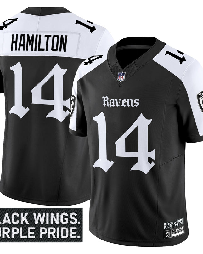Men's Baltimore Ravens 'Gothic Nevermore Edition' Vapor Limited Jersey - All Stitched