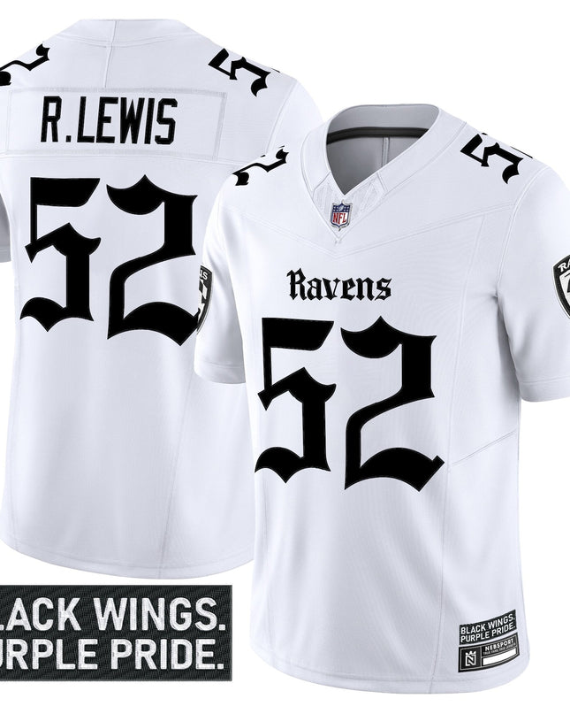 Men's Baltimore Ravens 'Gothic Nevermore Edition' Vapor Limited Jersey - All Stitched