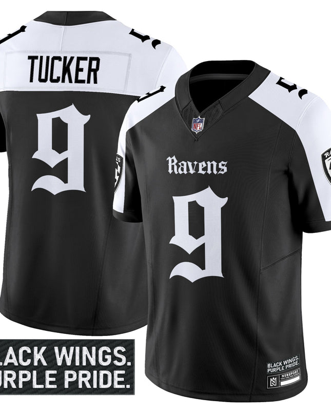 Men's Baltimore Ravens 'Gothic Nevermore Edition' Vapor Limited Jersey - All Stitched
