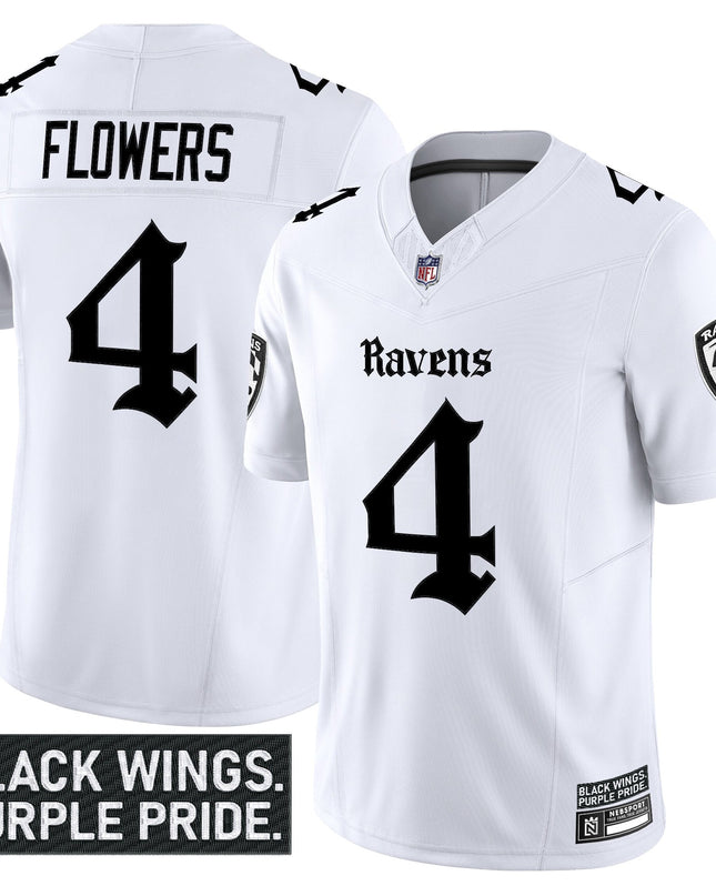Men's Baltimore Ravens 'Gothic Nevermore Edition' Vapor Limited Jersey - All Stitched