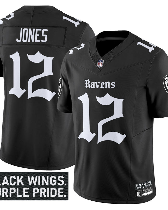 Men's Baltimore Ravens 'Gothic Nevermore Edition' Vapor Limited Jersey - All Stitched