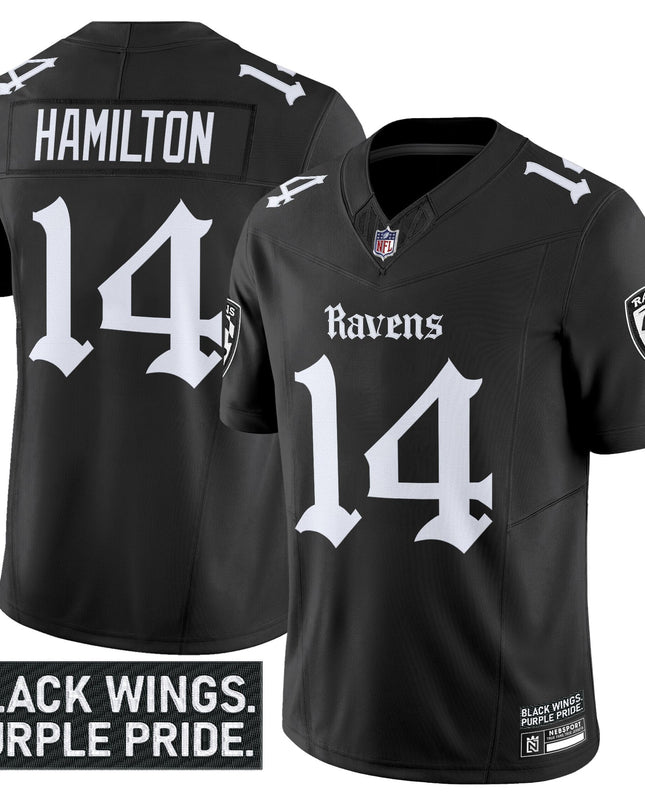 Men's Baltimore Ravens 'Gothic Nevermore Edition' Vapor Limited Jersey - All Stitched