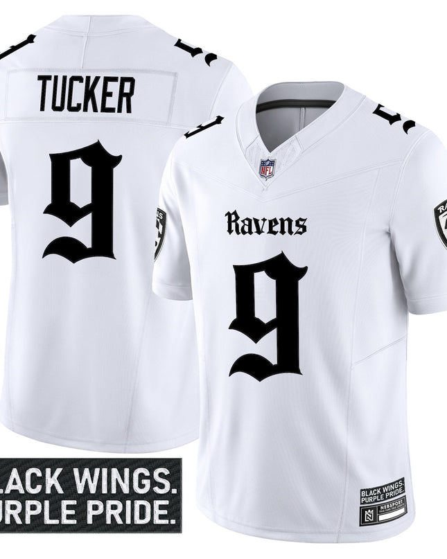 Men's Baltimore Ravens 'Gothic Nevermore Edition' Vapor Limited Jersey - All Stitched
