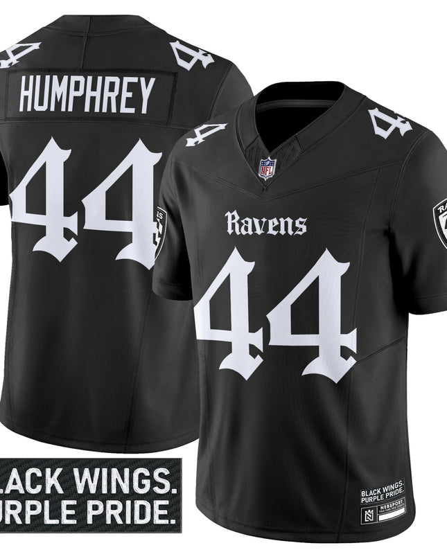 Men's Baltimore Ravens 'Gothic Nevermore Edition' Vapor Limited Jersey - All Stitched