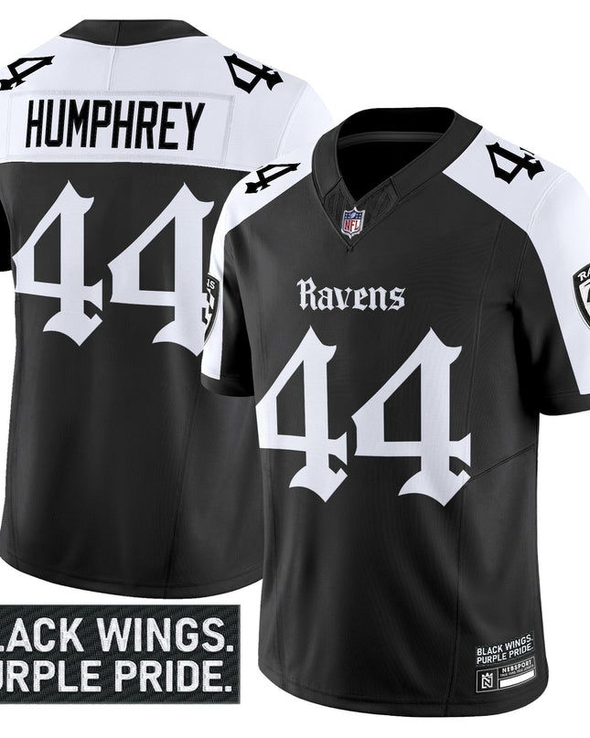 Men's Baltimore Ravens 'Gothic Nevermore Edition' Vapor Limited Jersey - All Stitched