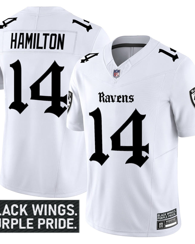 Men's Baltimore Ravens 'Gothic Nevermore Edition' Vapor Limited Jersey - All Stitched