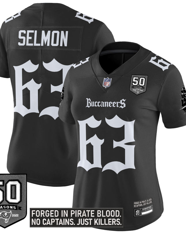 Women's Tampa Bay Buccaneers 'Gothic Pirate Shadows Edition' Vapor Limited Jersey - All Stitched