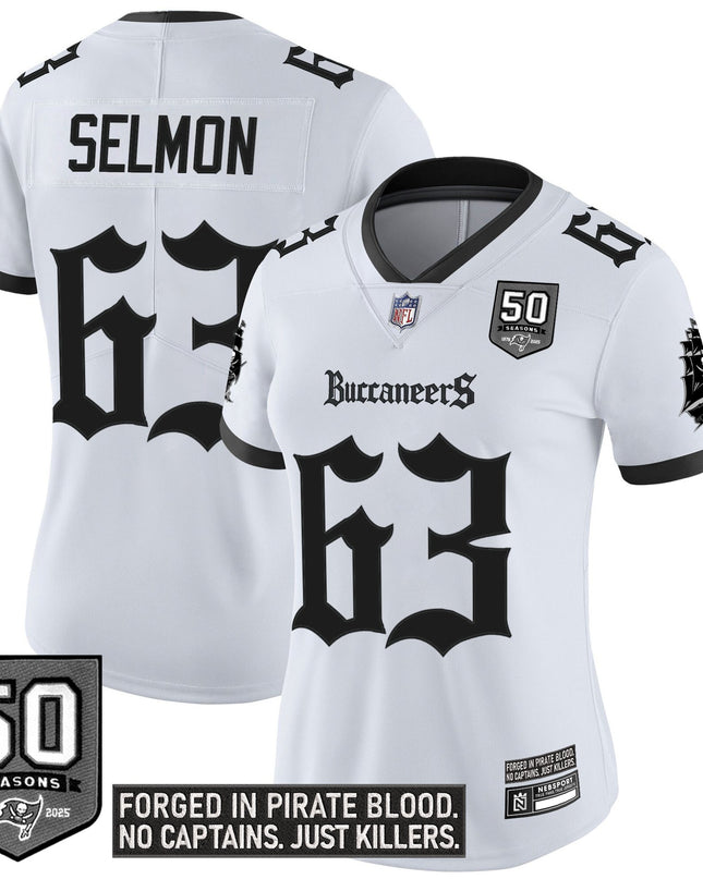 Women's Tampa Bay Buccaneers 'Gothic Pirate Shadows Edition' Vapor Limited Jersey - All Stitched