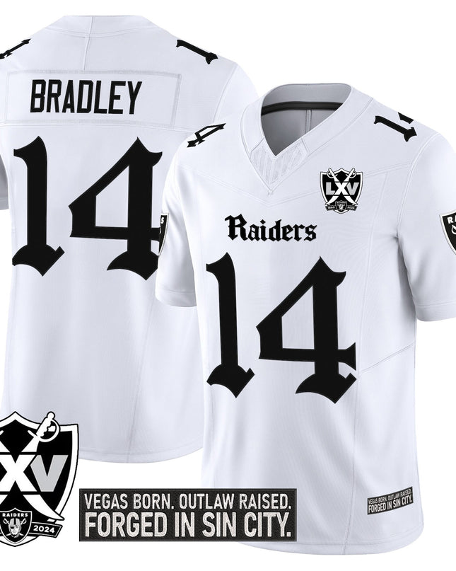 Men's Las Vegas Raiders 'Gothic Sin City Shadows Edition' Vapor Limited Jersey V2 - All Stitched