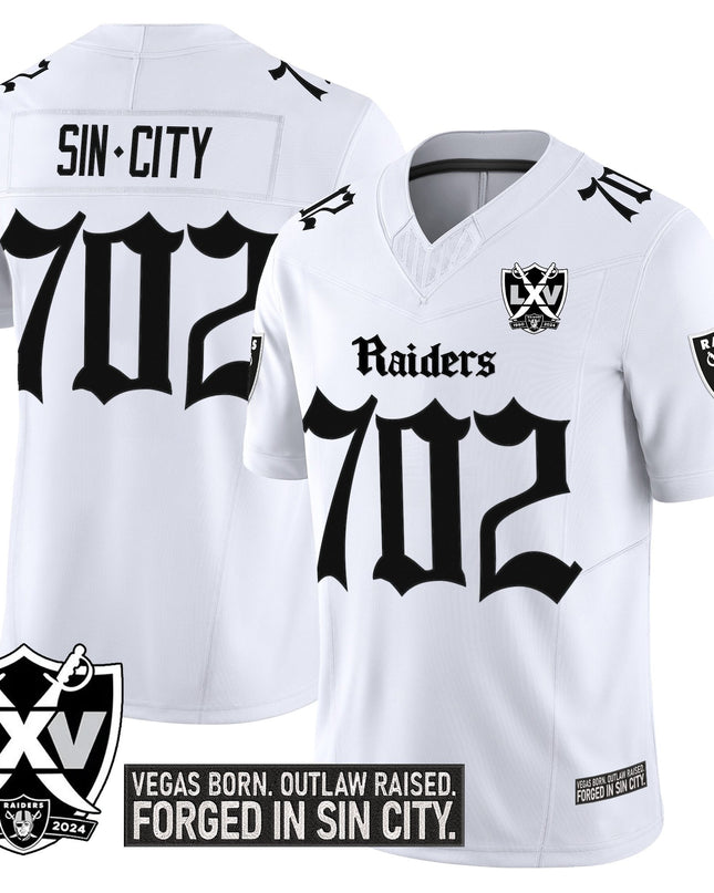 Men's Las Vegas Raiders 'Gothic Sin City Shadows Edition' Vapor Limited Jersey V2 - All Stitched