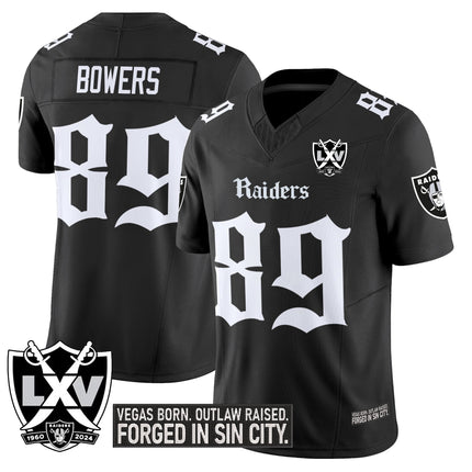 Men's Las Vegas Raiders 'Gothic Sin City Shadows Edition' Vapor Limited Jersey V2 - All Stitched