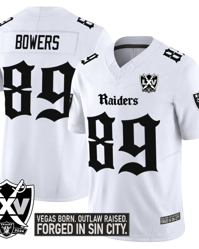 Men's Las Vegas Raiders 'Gothic Sin City Shadows Edition' Vapor Limited Jersey V2 - All Stitched