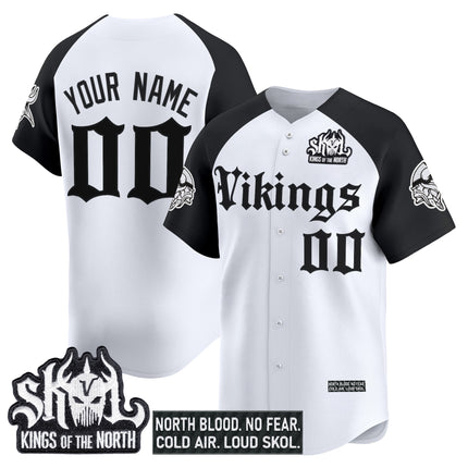 Minnesota Vikings 'Gothic Norseblood Edition' Vapor Baseball Custom Jersey - All Stitched