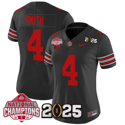 Women's Ohio State Buckeyes 'Heritage Stripe' 2025 National Champions Patch Vapor Limited Jersey - All Stitched