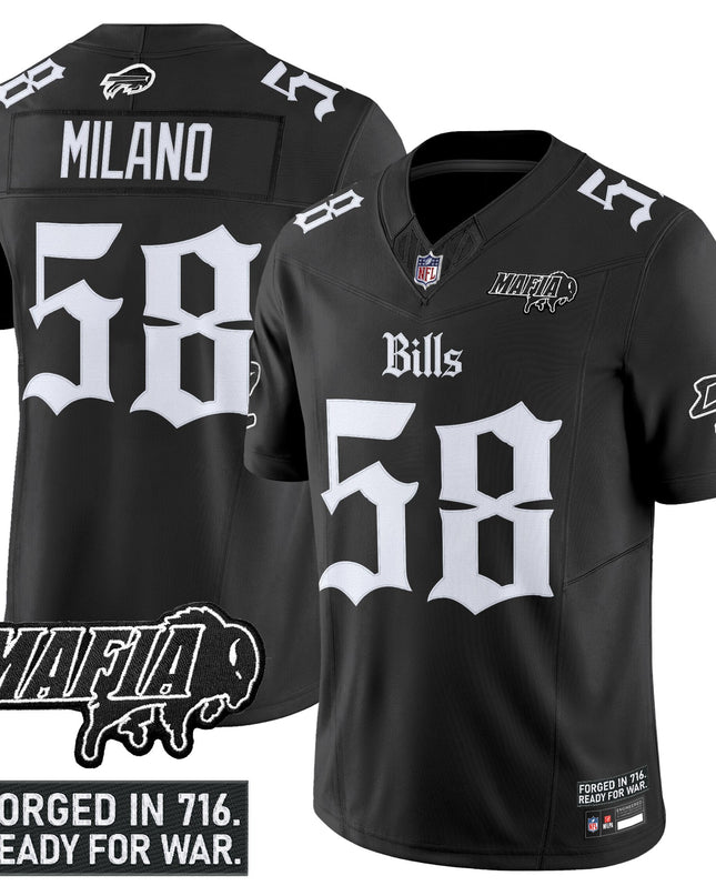 Men's Buffalo Bills 'Gothic Cold Front Edition' Vapor Limited Jersey V2 - All Stitched
