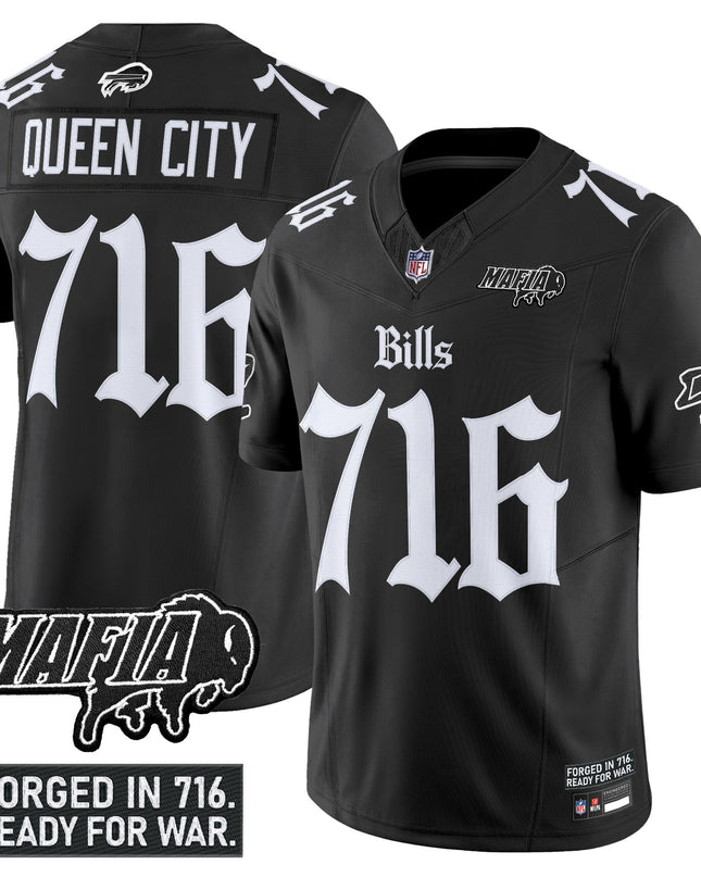 Men's Buffalo Bills 'Gothic Cold Front Edition' Vapor Limited Jersey V2 - All Stitched