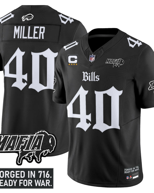 Men's Buffalo Bills 'Gothic Cold Front Edition' Vapor Limited Jersey V2 - All Stitched