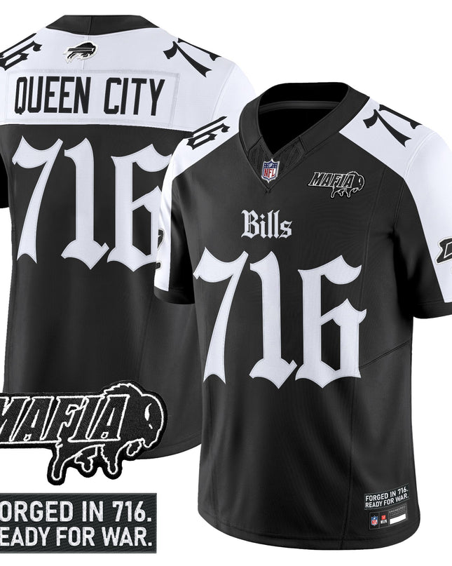 Men's Buffalo Bills 'Gothic Cold Front Edition' Vapor Limited Jersey V2 - All Stitched
