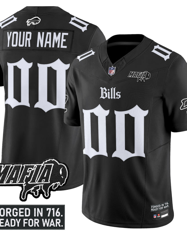 Buffalo Bills 'Gothic Cold Front Edition' Vapor Limited Custom Jersey V2 - All Stitched