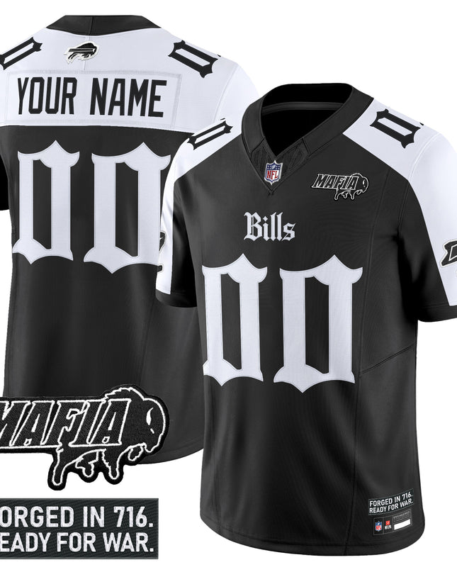 Buffalo Bills 'Gothic Cold Front Edition' Vapor Limited Custom Jersey V2 - All Stitched