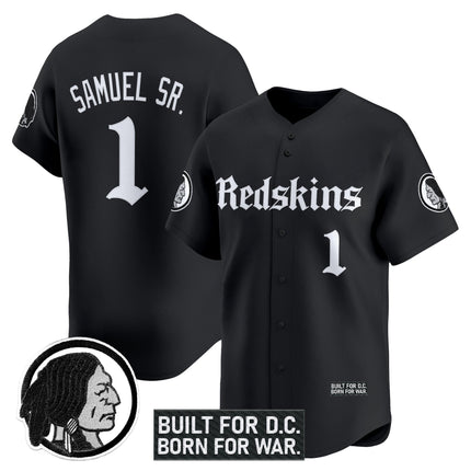 Men's Washington Redskins 'Gothic Capital Edition' Vapor Baseball Jersey - All Stitched