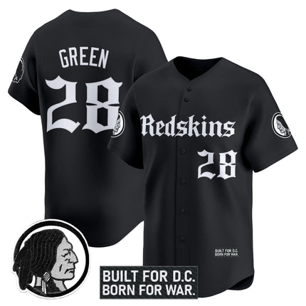 Men's Washington Redskins 'Gothic Capital Edition' Vapor Baseball Jersey - All Stitched